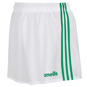 Kids Mourne Gaelic White/Green Shorts